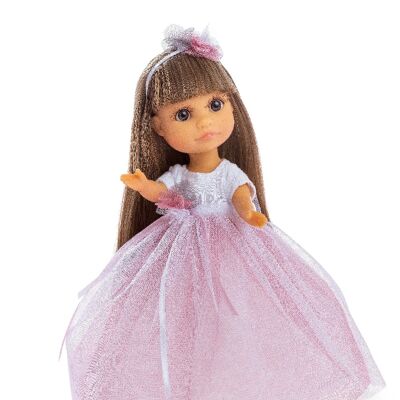 LUCY COMMUNION TULLE TON ROSE REF: 1112-22