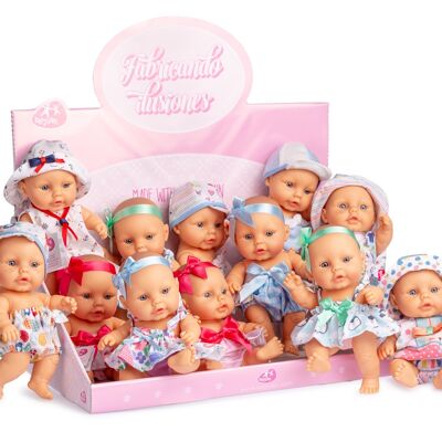 AUSSTELLER KLEINES BABY OHNE HAARE 12 EINHEITEN REF 191-22