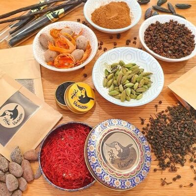 Assortment of rare spices and peppers