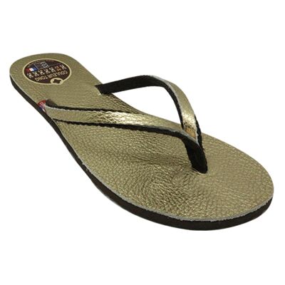 Tong / Flip Flop in pelle BB Gold