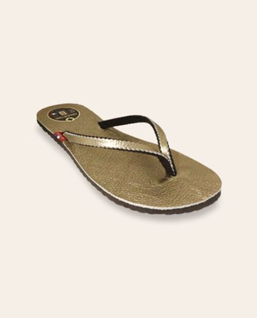 Tong / Flip Flop cuir BB Or