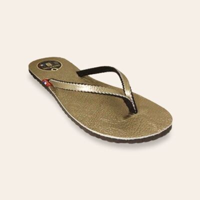 Tong / Flip Flop in pelle BB Gold