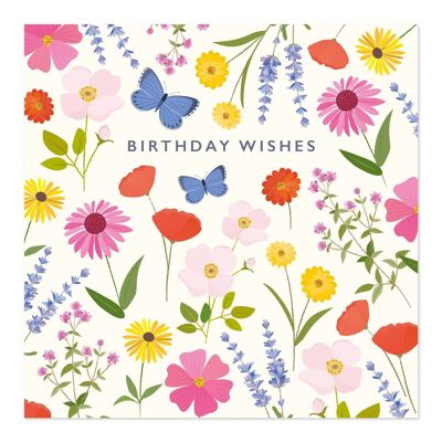 Tarjeta de cumpleaños | feliz cumpleaños | Tarjeta de cumpleaños con patrón floral