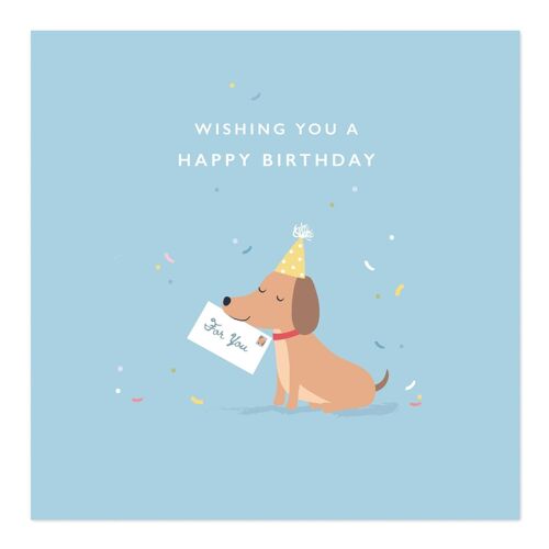 Birthday Card | Happy Birthday | Sausage dog with Birthday Card