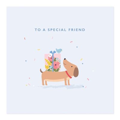 Tarjeta de cumpleaños | Tarjeta de amigo especial | feliz cumpleaños | Tarjeta de perro