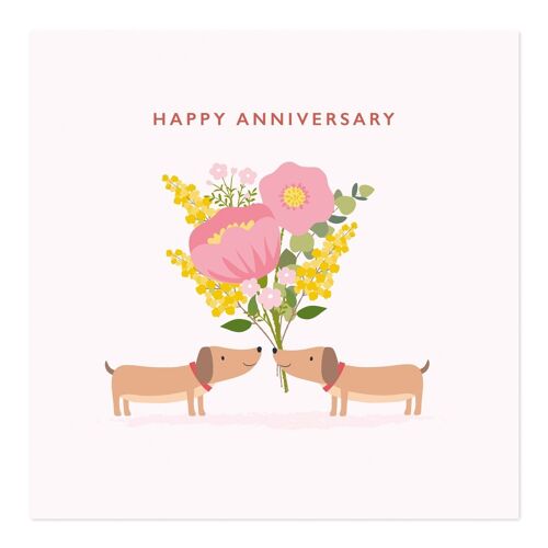 Greetings Card | Anniversary Card | Happy Anniversary | Dog Couple Card
