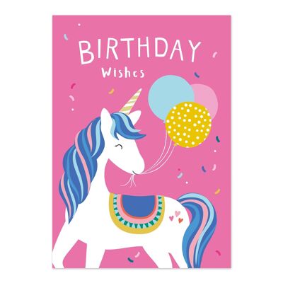 Birthday Card | Birthday Wishes | Kids Card | Children's Birthday Card | Girl Card |  Unicorn
