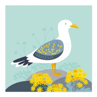Greetings Card | Blank Card | Art Card | Illustrated Seagull Card
