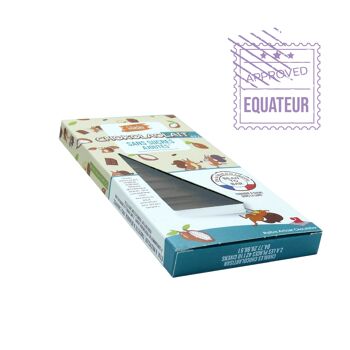 Tablette de chocolat au LAIT SANS SUCRES– Bean to Bar – Origine Equateur 47% 2