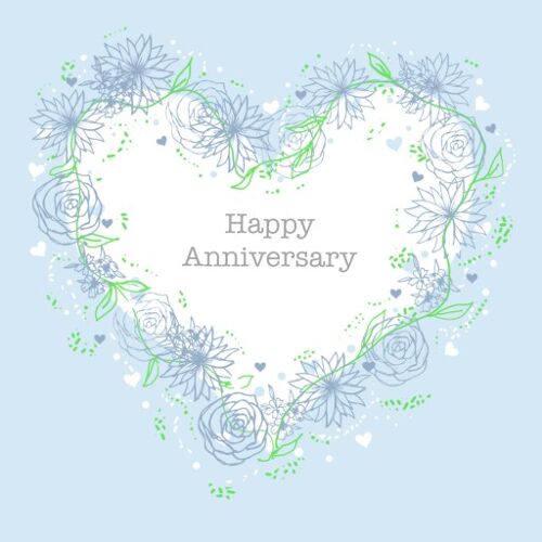 A2 Anniversary Blue Heart