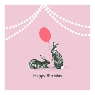 BG29 Vintage Birthday Bunnies