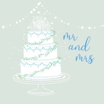 W4 Mr & Mrs Wedding Cake