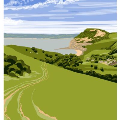 Bonnet d'or, Dorset -
                        Impression encadrée A4