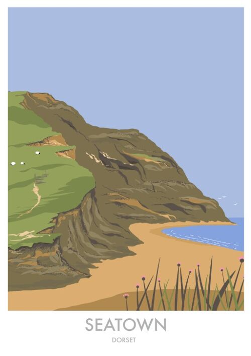 Seatown, Dorset - 
                        A4 Framed Print