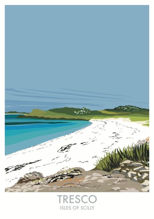 Tresco, Isles of Scilly - 
                        A4 Framed Print