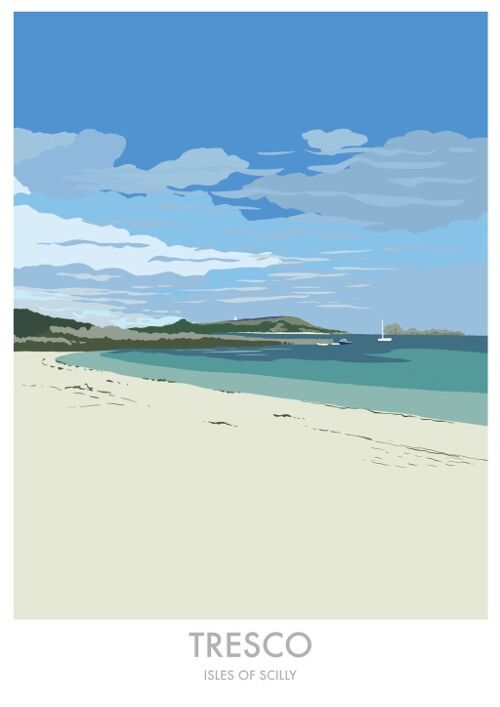Tresco, Isles of Scilly - 
                        Unframed with Mount x