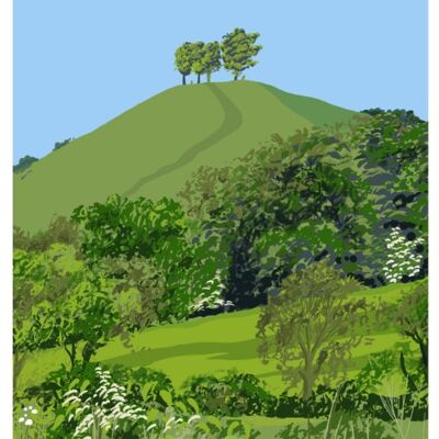 Colmers Hill, Dorset -
                        Ungerahmt mit Passepartout