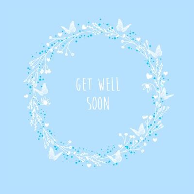 GWS3 Get Well Soon Butterfly Garland