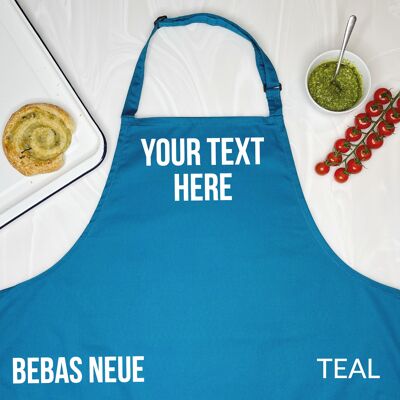 Personalised Teal Apron