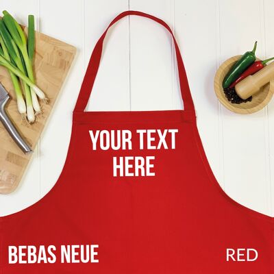 Personalised Red Apron