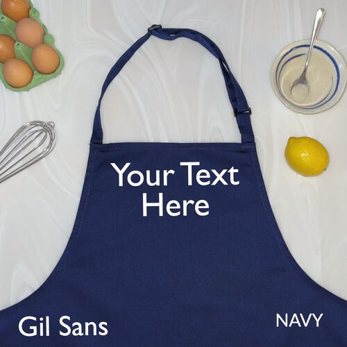 Personalised Navy Apron