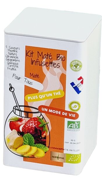 KIT MATÉ : MATE PARFUME , 30 MATE SACHET , BOX FULL DÉTOX BIO , MATÉ INFUSETTE 5 SAVEURS 2