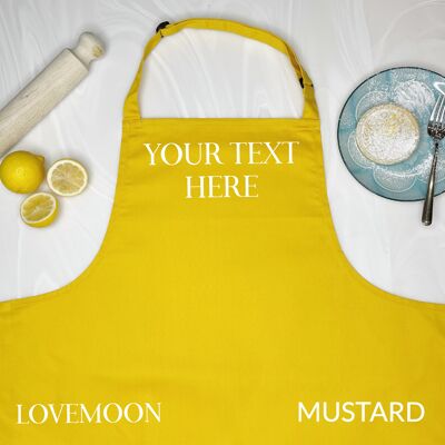 Personalised Mustard Apron