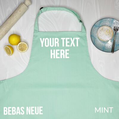 Personalised Mint Apron