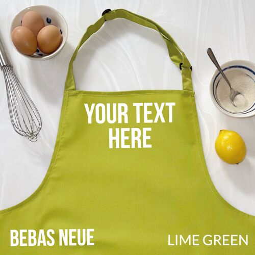 Personalised Lime Green Apron