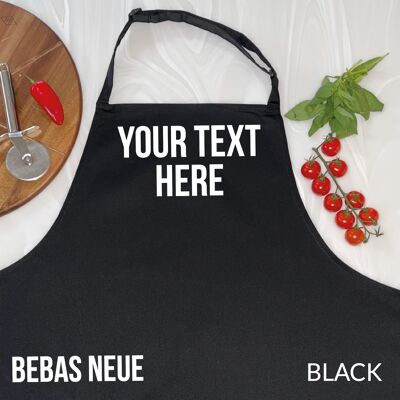 Personalised Black Apron