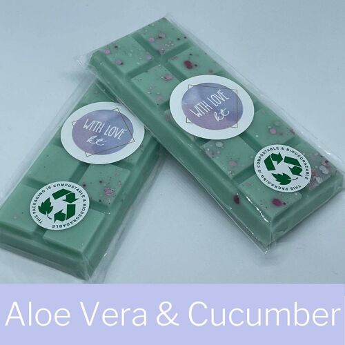 Aloe Vera and Cucumber Wax Melts Snap Bar