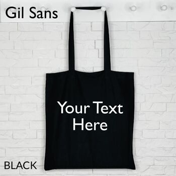 Tote bag noir personnalisé 2