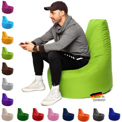 PATCH HOME gaming gamer beanbag already filled with zipper Ø 75cm x height 80cm kiwi green