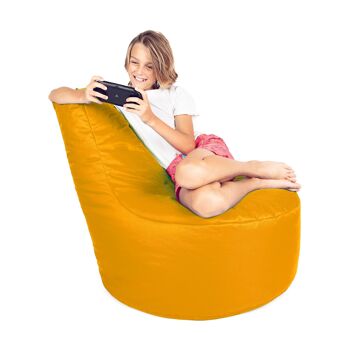 PATCH HOME gaming gamer pouf rempli avec fermeture éclair Ø 75cm x hauteur 80cm jaune 6