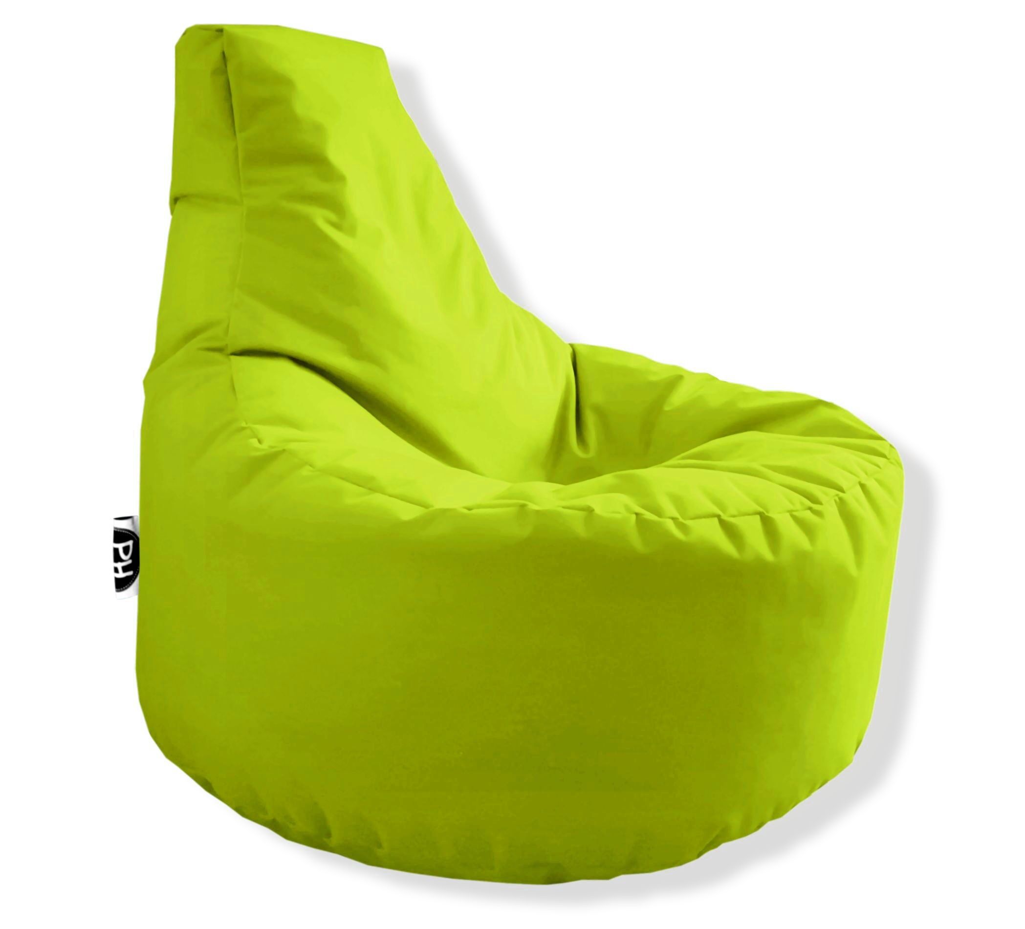 Buy wholesale PATCH HOME gaming gamer beanbag already filled with zipper Ø  75cm x height 80cm neon yellow - B