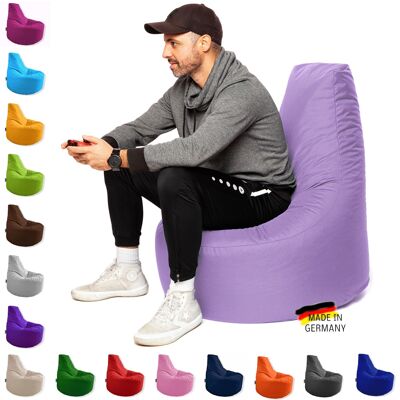 PATCH HOME gaming gamer beanbag already filled with zipper Ø 75cm x height 80cm lilac
