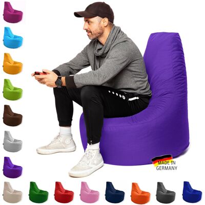 PATCH HOME gaming gamer beanbag already filled with zipper Ø 75cm x height 80cm purple