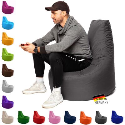 PATCH HOME gaming gamer beanbag già riempito con cerniera Ø 80cm x altezza 90cm antracite