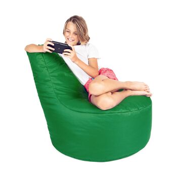 PATCH HOME gaming gamer pouf déjà rempli avec fermeture éclair Ø 80cm x hauteur 90cm vert 7