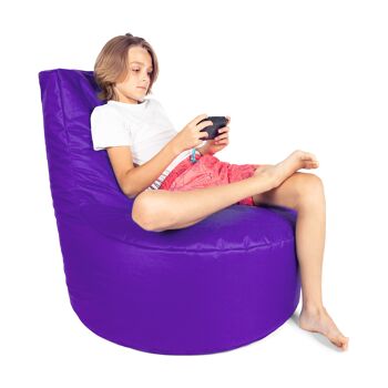 PATCH HOME gaming gamer pouf déjà rempli avec fermeture éclair Ø 80cm x hauteur 90cm violet 5