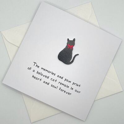 Cat Sympathy or Bereavement Card - Pet Loss