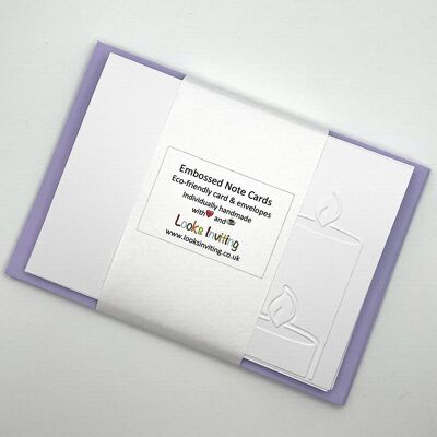 Church Candles Embossed Notecards - Pack of 6