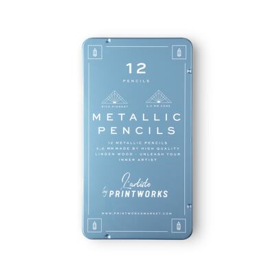 12 Colour pencils - Metallic