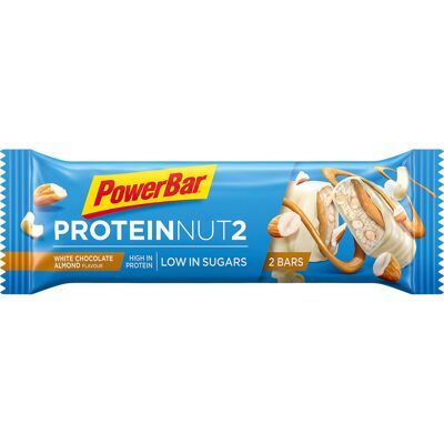 Barrita PowerBar Protein Nut2 (18 x 45g) - Chocolate blanco con almendras - Consumo preferente hasta enero de 2022