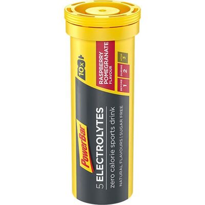 PowerBar 5 electrolitos (12 tubos de 10 tabletas) Ahorre 25% - Granada de frambuesa