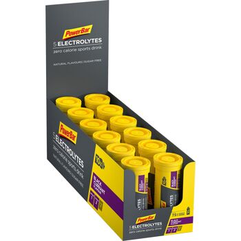 Offre spéciale! PowerBar 5 Electrolytes (12 tubes de 10 comprimés) Achetez-en 2, obtenez-en 1 gratuit - Framboise Grenade 2