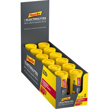 PowerBar 5 Electrolytes (12 tubes de 10 comprimés) - Lemon Tonic (Caféine) 6