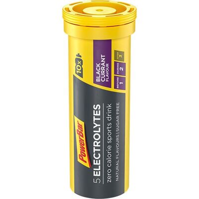 PowerBar 5 Elektrolyte (12 Tuben mit 10 Tabs) - Schwarze Johannisbeere