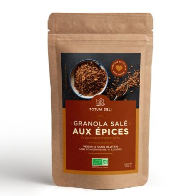 Glutenfreies salziges Müsli - Kreuzkümmel, Paprika und Espelette-Pfeffer