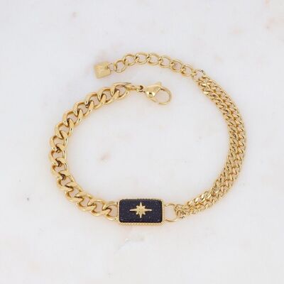 Golden Alicianne bracelet with blue sand stone